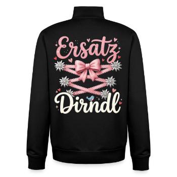 Trachtenshirt Damen Trachten T-Shirt Dirndl Ersatz - Unisex Organic Zip Sweatshirt von Stanley/Stella - Schwarz - Hinten - AI Model Male 185 light (185cm)