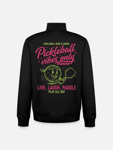 Pickleball-vibes Kun sjov spiller elsker pickleball - Stanley/Stella unisex sweatshirt med lynlås i økologisk - sort
