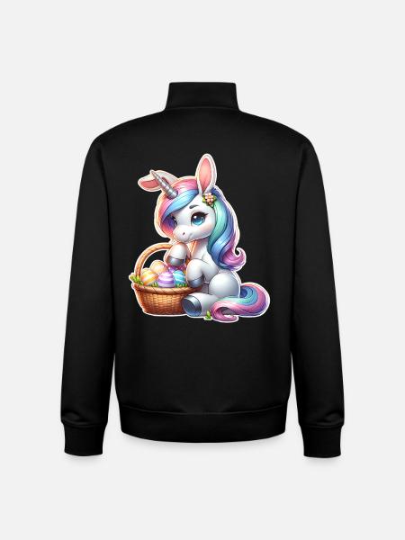 Einhorn Ostern - Unisex Organic Zip Sweatshirt von Stanley/Stella - Schwarz