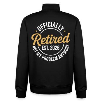 Ruhestand 2026 Nicht mehr mein Problem Ruhestand - Unisex Organic Zip Sweatshirt von Stanley/Stella - Schwarz - Hinten - AI Model Male 185 light (185cm)