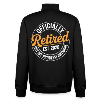 Ruhestand 2026 Nicht mehr mein Problem Ruhestand - Unisex Organic Zip Sweatshirt von Stanley/Stella - Schwarz - Hinten - AI Model Male 185 light (185cm)