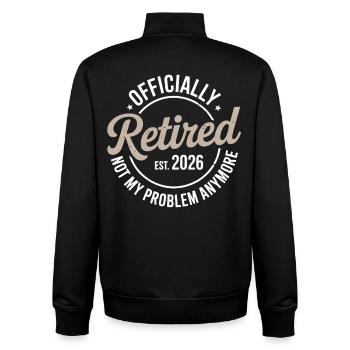 Ruhestand 2026 Nicht mehr mein Problem Ruhestand - Unisex Organic Zip Sweatshirt von Stanley/Stella - Schwarz - Hinten - AI Model Male 185 light (185cm)