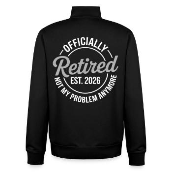 Ruhestand 2026 Nicht mehr mein Problem Ruhestand - Unisex Organic Zip Sweatshirt von Stanley/Stella - Schwarz - Hinten - AI Model Male 185 light (185cm)