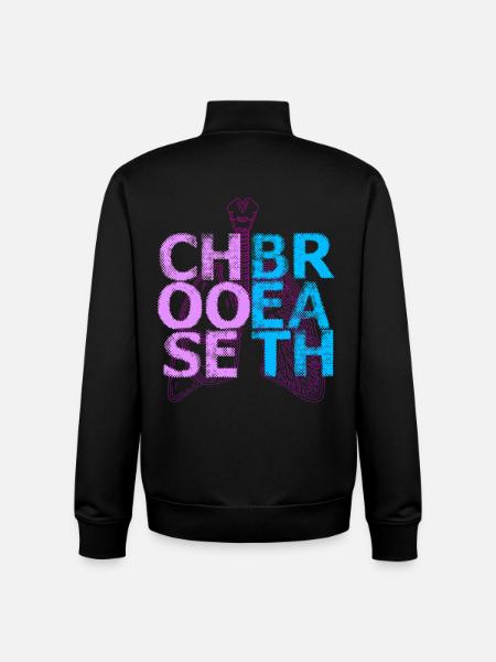 Non-Smoking Ex Smoker Choose Breath - Unisex Organic Zip Sweatshirt by Stanley/Stella - black