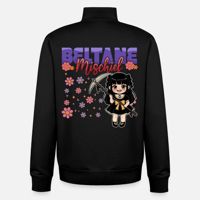 Beltane Blessings May Day Celebrations Pagan - Unisex Organic Zip Sweatshirt by Stanley/Stella - black