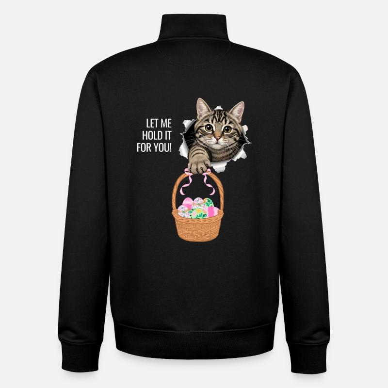 Laisse-moi la tenir pour toi - Sweat zippé unisexe en coton bio Stanley/Stella - noir