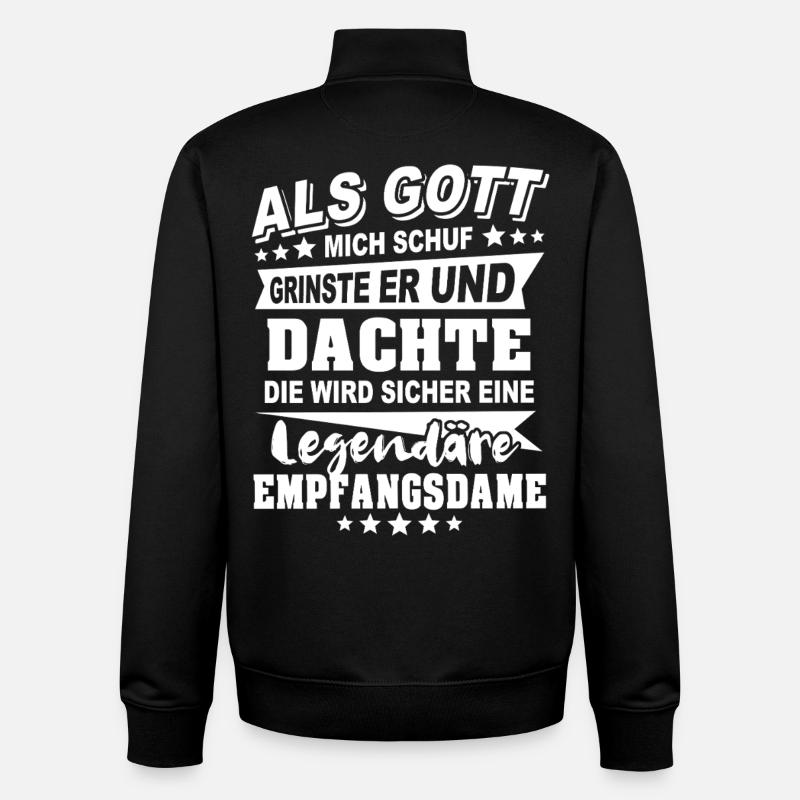 Empfangsdame - Unisex Organic Zip Sweatshirt von Stanley/Stella - Schwarz
