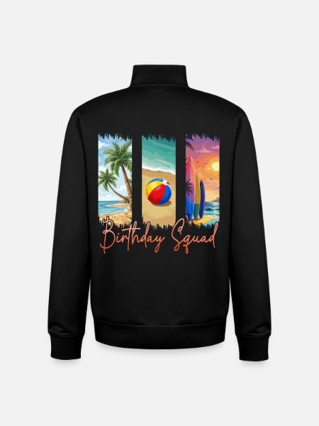 Croisière d’été sur la plage Birthday Squad - Sweat zippé unisexe en coton bio Stanley/Stella - noir