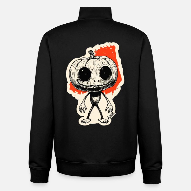 Citrouille Grimpeuse de la Nuit - Sweat zippé unisexe en coton bio Stanley/Stella - noir