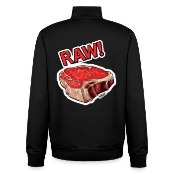 Steak-Cartoon - Unisex Organic Zip Sweatshirt von Stanley/Stella - Schwarz - Hinten - AI Model Male 185 light (185cm)