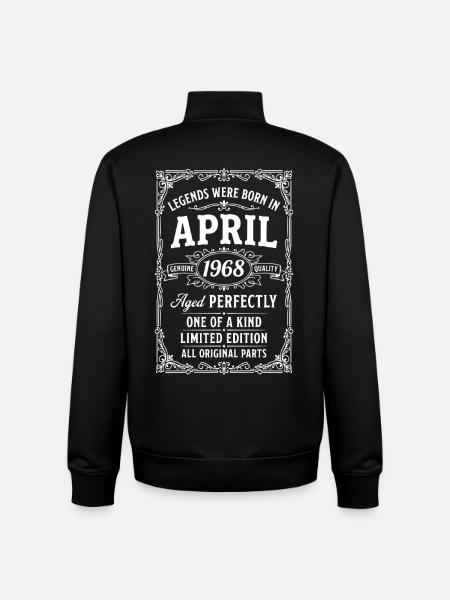 Awesome since April 1968 - Unisex Organic Zip Sweatshirt by Stanley/Stella - black