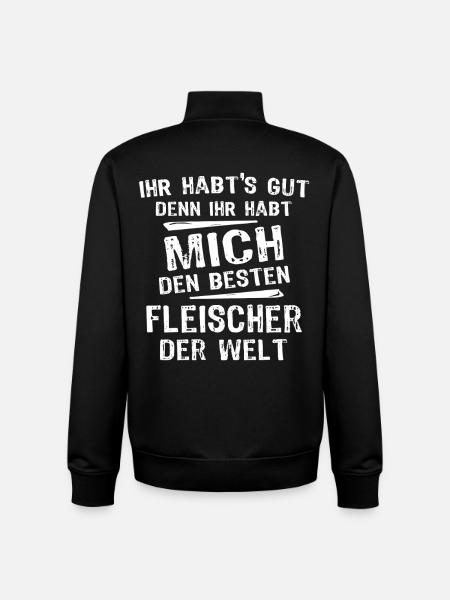 Fleischer - Unisex Organic Zip Sweatshirt von Stanley/Stella - Schwarz