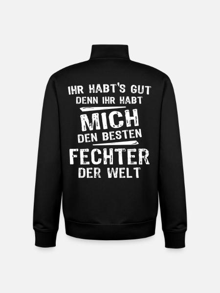 Fechter - Unisex Organic Zip Sweatshirt von Stanley/Stella - Schwarz