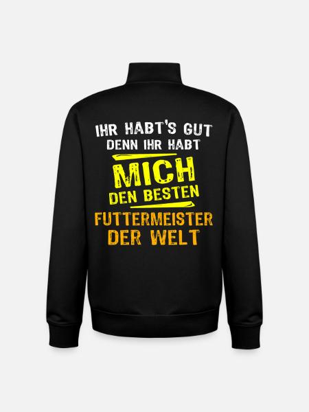 Futtermeister Geschenk - Unisex Organic Zip Sweatshirt von Stanley/Stella - Schwarz