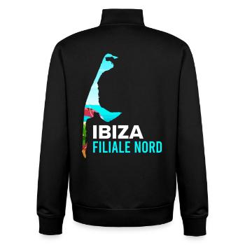 Nordsee Urlaub IBIZA FILIALE NORD Lustiges - Unisex Organic Zip Sweatshirt von Stanley/Stella - Schwarz - Hinten - AI Model Male 185 light (185cm)