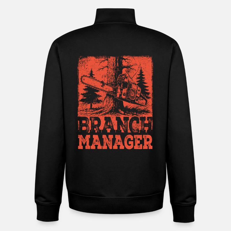 Branch Manager Kettensäge Holzfäller Wald - Unisex Organic Zip Sweatshirt von Stanley/Stella - Schwarz