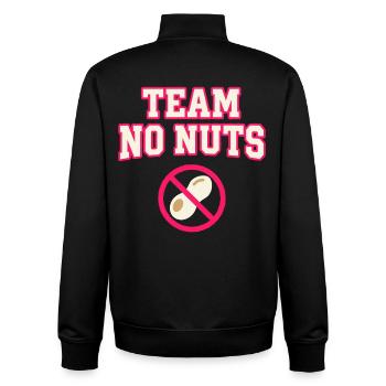 Team No Nuts mit Erdnuss Symbol - Unisex Organic Zip Sweatshirt von Stanley/Stella - Schwarz - Hinten - AI Model Male 185 light (185cm)