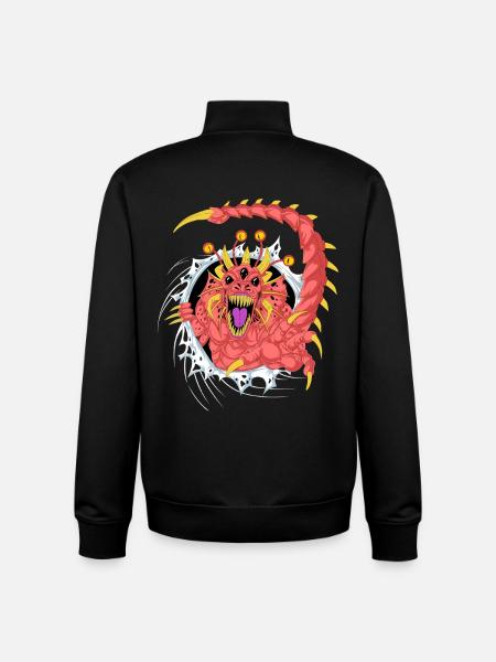 Alien Monster 3D-Shirt - Unisex Organic Zip Sweatshirt von Stanley/Stella - Schwarz