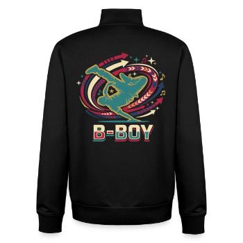Breakdance B-Boy Hip Hop Streetdance - Unisex Organic Zip Sweatshirt by Stanley/Stella - black - Back - AI Model Male 185 light (185cm)