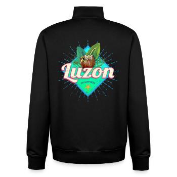 Luzon Island Philippines Coconut Holiday Souvenir - Unisex Organic Zip Sweatshirt by Stanley/Stella - black - Back - AI Model Male 185 light (185cm)