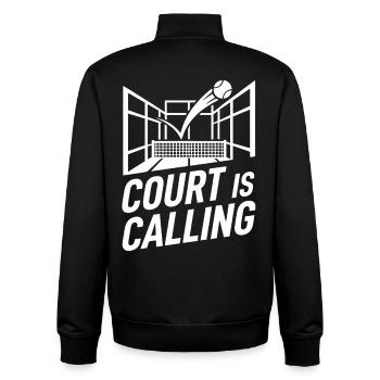 Court is Calling Padel Tennis Lifestyle Sport - Unisex Organic Zip Sweatshirt von Stanley/Stella - Schwarz - Hinten - AI Model Male 185 light (185cm)