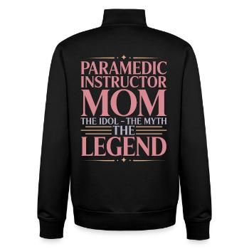Paramedic Instructor Mom The Idol The EMS Trainer - Unisex Organic Zip Sweatshirt von Stanley/Stella - Schwarz - Hinten - AI Model Male 185 light (185cm)