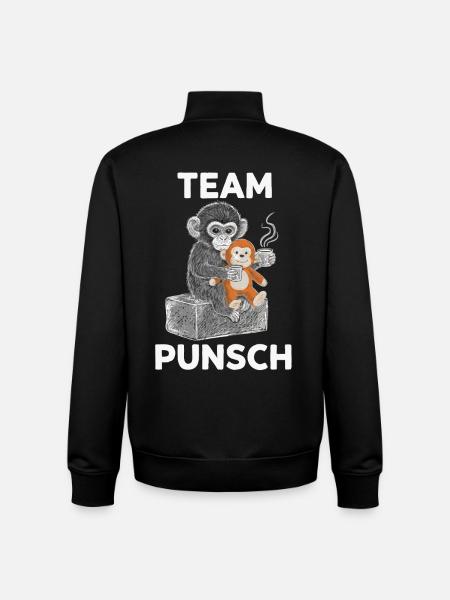 Équipe Punch Monkey Noël - Sweat zippé unisexe en coton bio Stanley/Stella - noir