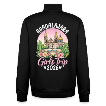 Guadalajara Girls Trip 2026 - Unisex Organic Zip Sweatshirt von Stanley/Stella - Schwarz - Hinten - AI Model Male 185 light (185cm)