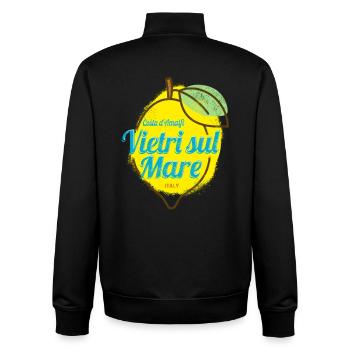Vietri sul Mare, Costa d'Amalfi, Italy, Amalfi Coast - Unisex Organic Zip Sweatshirt by Stanley/Stella - black - Back - AI Model Male 185 light (185cm)