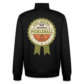 Pickleball spielt herum und findet den lustigen Spieler heraus - Unisex Organic Zip Sweatshirt von Stanley/Stella - Schwarz - Hinten - AI Model Male 185 light (185cm)