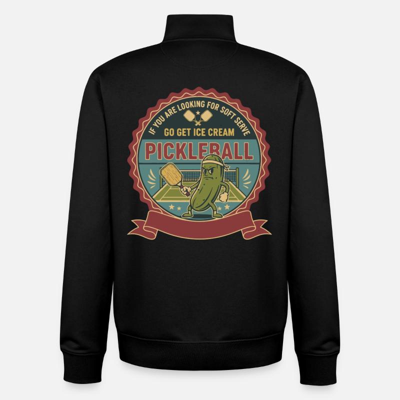 Pickleball-Softeis Go Hol Sahne lustig - Unisex Organic Zip Sweatshirt von Stanley/Stella - Schwarz