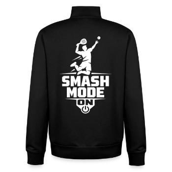Padel Smash Fashion On Professional Sport Style - Unisex Organic Zip Sweatshirt by Stanley/Stella - black - Back - AI Model Male 185 light (185cm)
