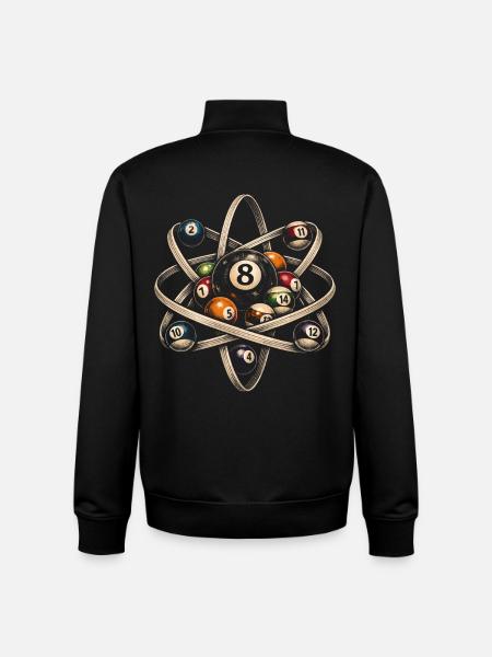 8-Ball Billiards Physics - Unisex Organic Zip Sweatshirt by Stanley/Stella - black