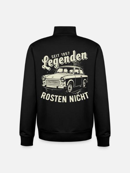 Trabi | Legenden Rosten Nicht | Oldtimer - Unisex Organic Zip Sweatshirt von Stanley/Stella - Schwarz