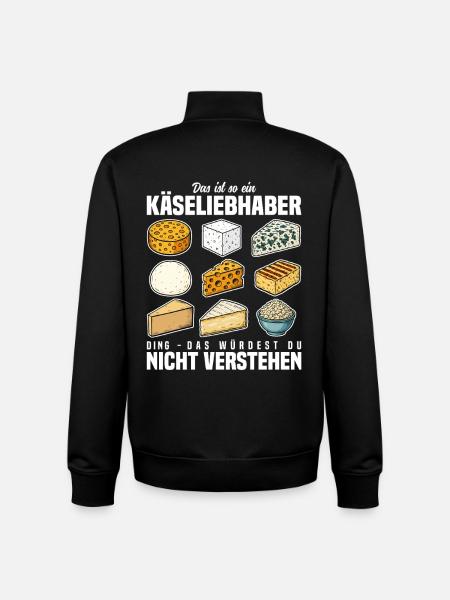 Käseliebhaber - Unisex Organic Zip Sweatshirt von Stanley/Stella - Schwarz