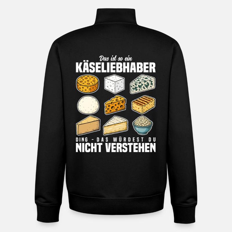 Käseliebhaber - Unisex Organic Zip Sweatshirt von Stanley/Stella - Schwarz