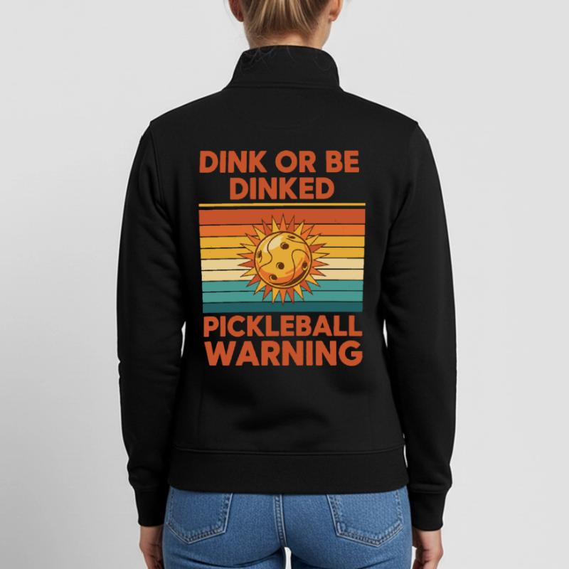 Pickleball-lustiger Spieler Dink Oder Werde Dinked Unisex Organic Zip Sweatshirt von Stanley/Stella