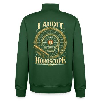 Astronomie Astronom I Audit Your Horoscope - Unisex Organic Zip Sweatshirt von Stanley/Stella - Flaschengrün - Hinten - AI Model Male 185 dark (185cm)