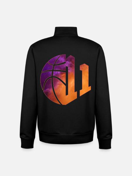 NUMBER 11 BASKETBALL 11TH BIRTHDAY - Unisex Organic Zip Sweatshirt by Stanley/Stella - black
