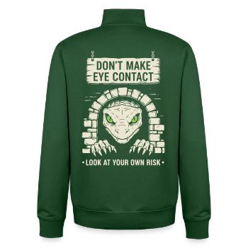 Bazyliszek Schau auf dein eigenes Risiko - Unisex Organic Zip Sweatshirt von Stanley/Stella - Flaschengrün - Hinten - AI Model Male 185 dark (185cm)