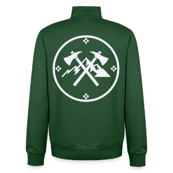 Janosik-Hochland-Rebellensymbol - Unisex Organic Zip Sweatshirt von Stanley/Stella - Flaschengrün - Hinten - AI Model Male 185 dark (185cm)