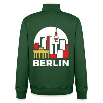 Berlin Skyline Fernsehturm - Unisex Organic Zip Sweatshirt von Stanley/Stella - Flaschengrün - Hinten - AI Model Male 185 dark (185cm)