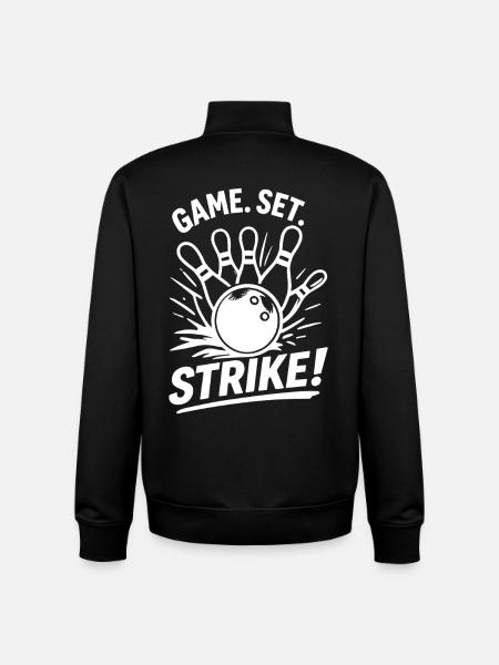 Set di gioco Strike Bowling Campione Sport Look - Felpa unisex con zip in cotone biologico di Stanley/Stella - nero
