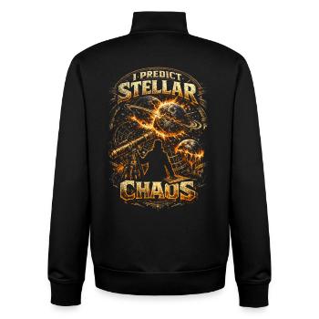 Astronome en astronomie - Sweat zippé unisexe en coton bio Stanley/Stella - noir - Dos - AI Model Male 185 light (185cm)