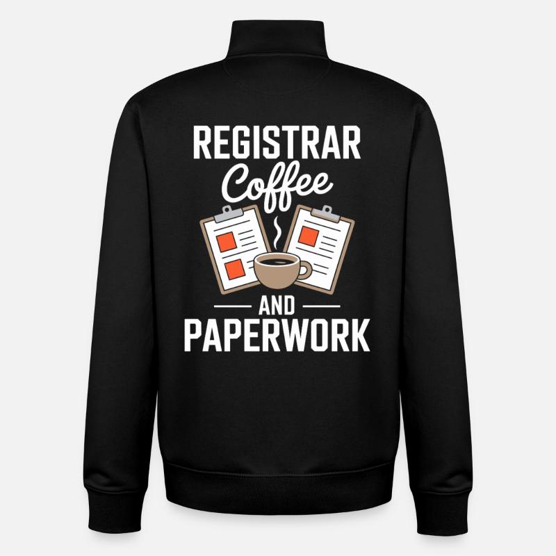 Schulsekretariat Kaffee Büro Motivation Arbeit - Unisex Organic Zip Sweatshirt von Stanley/Stella - Schwarz