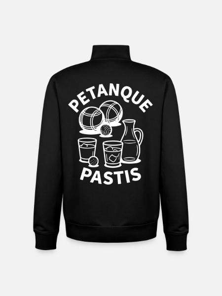 Petanque Pastis Boule Ball Sport - Unisex Organic Zip Sweatshirt by Stanley/Stella - black