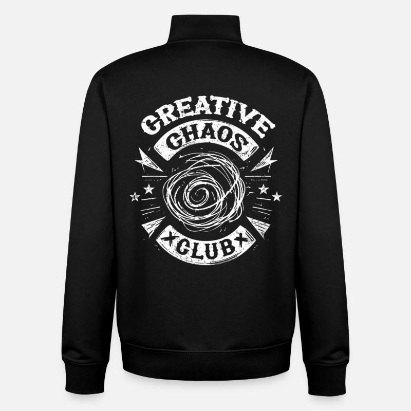 Scribble Doodle Drawing - Unisex Organic Zip Sweatshirt by Stanley/Stella - black