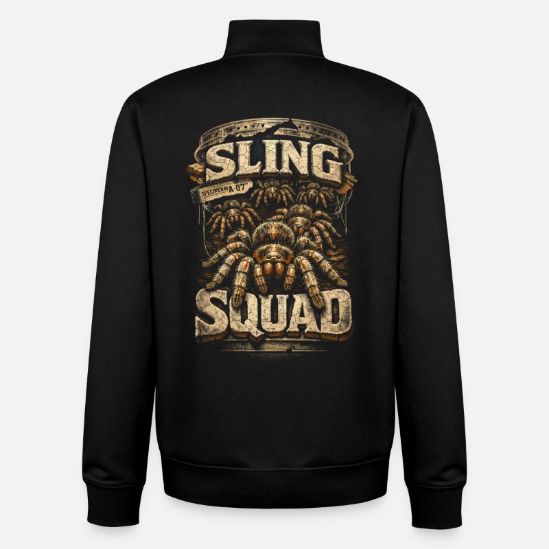 Tarantula Sling Squad - Unisex Organic Zip Sweatshirt by Stanley/Stella - black