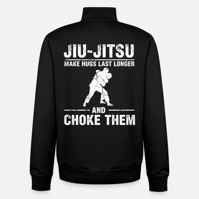 Jiu Jitsu Choke Them - Unisex Organic Zip Sweatshirt by Stanley/Stella - black