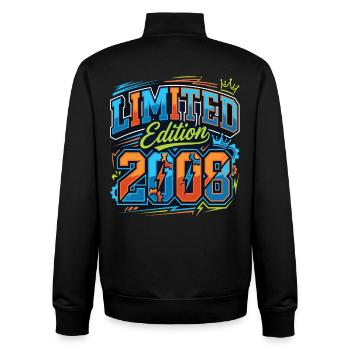 Limited Edition 2008 Geburtstag Jahrgang - Unisex Organic Zip Sweatshirt von Stanley/Stella - Schwarz - Hinten - AI Model Male 185 light (185cm)